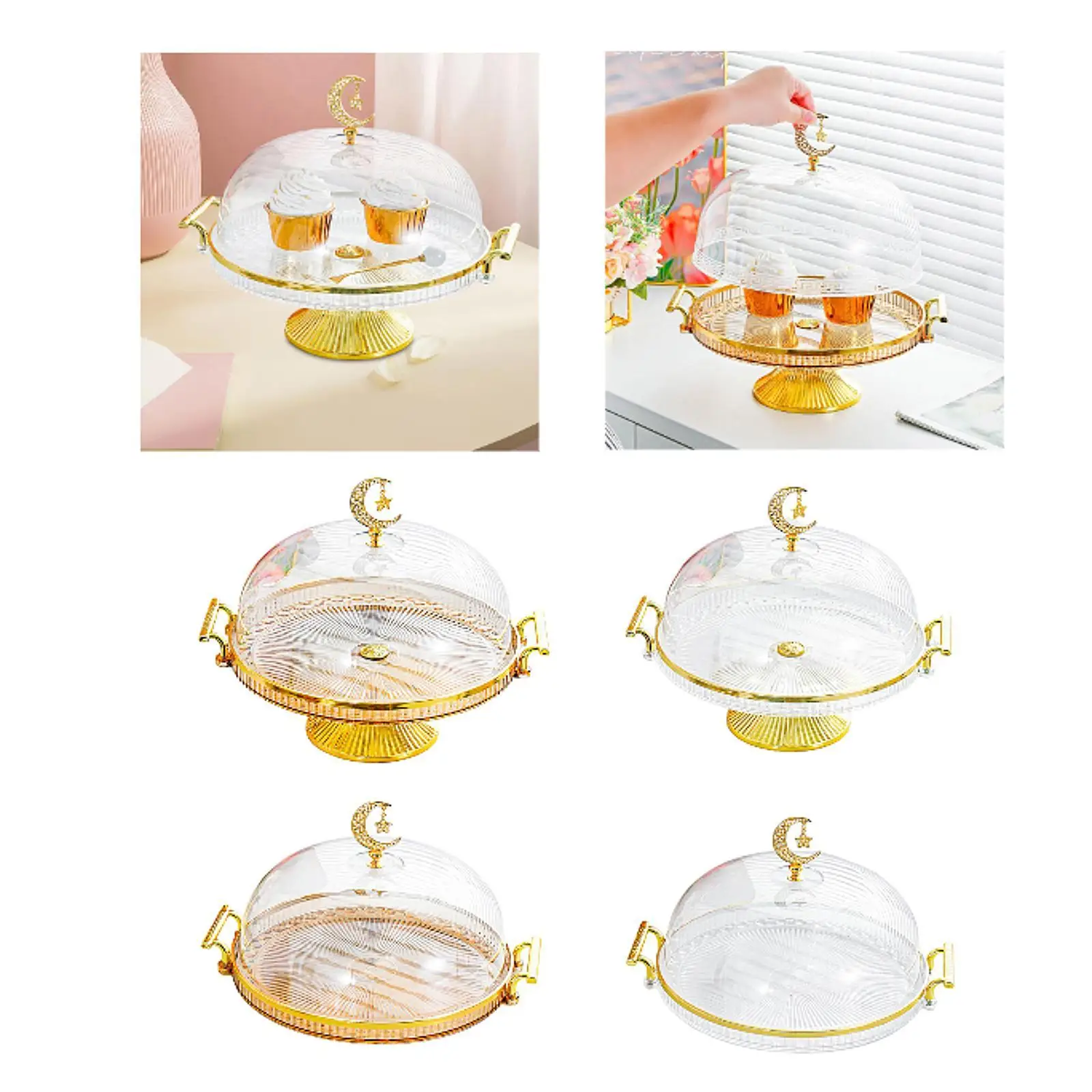 Cake stand Cake stand Decorative Kitchen platter Tabletop serveware Desert serving plate for Candy dessert snacks Cupcake Cheesecake