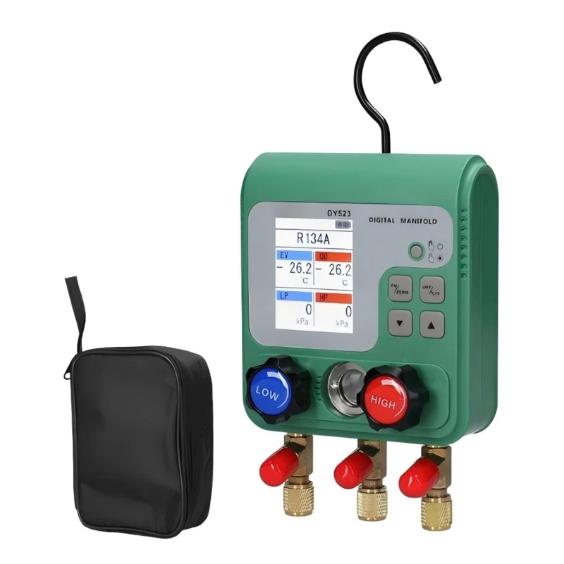 High Precise Car Air Conditioning Refrigerants Pressure Gauge with LED Display Suitable for Easy Monitoring Diagnostics