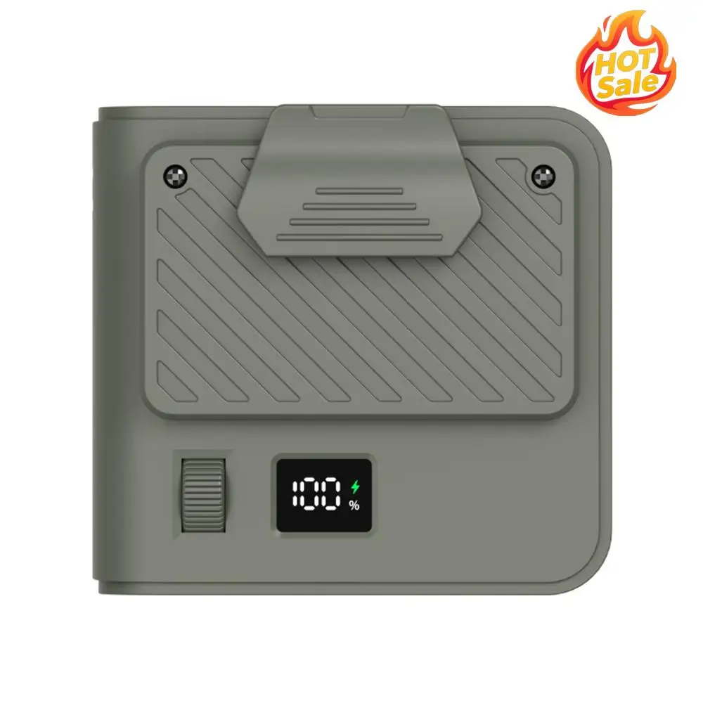 웨어러블 벨트 개인용 팬 LED 디지털 디스플레이 야외 휴대용 날개 없는 팬 9500RPM 여름 캠핑 하이킹 낚시용