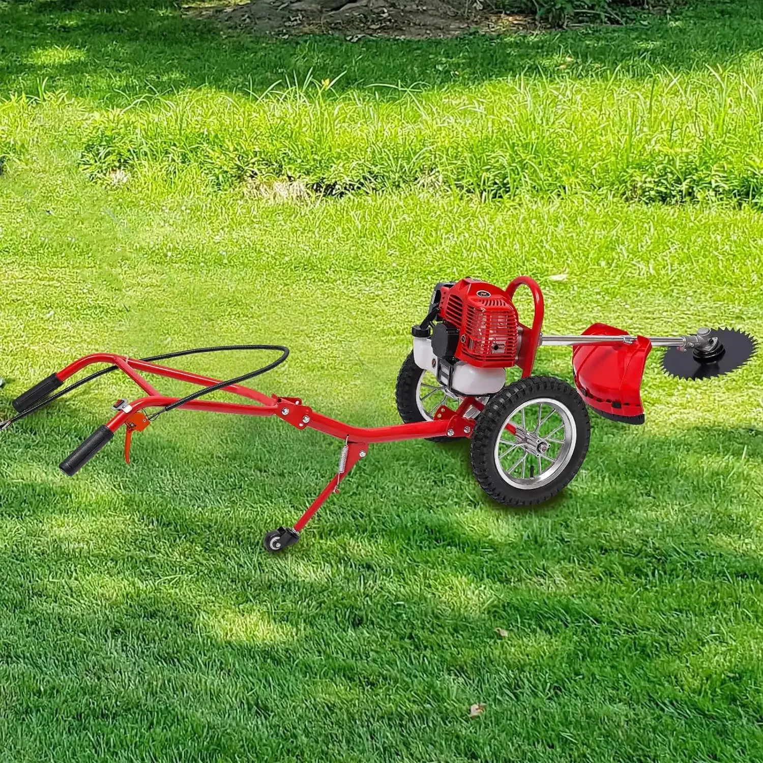 

49CC 2Stroke Trimmer Hand Push Type Grass Cutter Lawn Mower Trimmer Gasoline Brush Cutter Walk-Behind Lawn Mowers Weeding