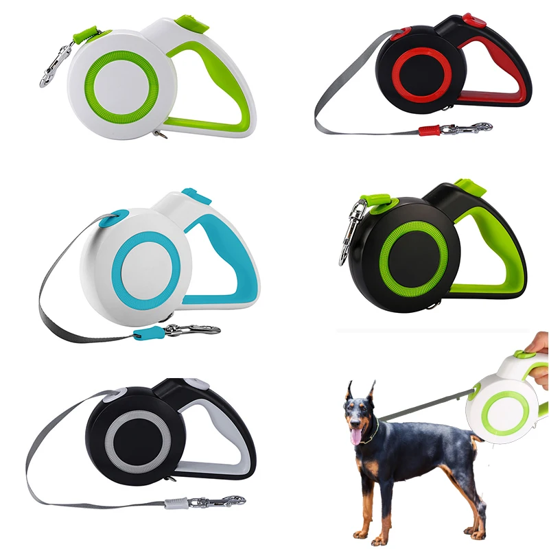 

3M 5M Automatic Retractable Dog Leash Puppy Cat Traction Nylon Rope Belt Pets Walking Leashes for Small Medium Large Dogs