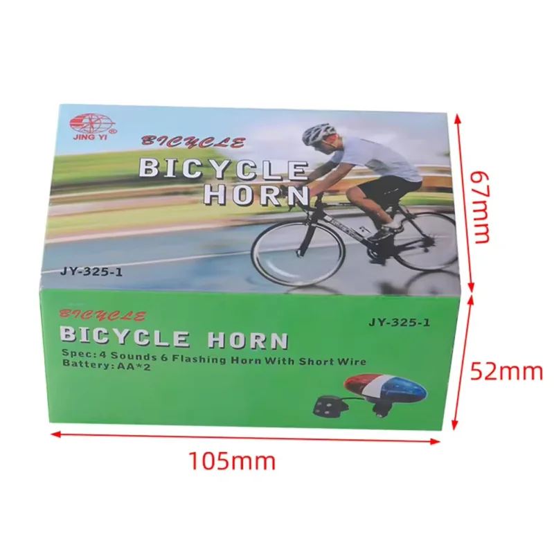 Bicycle Bell 6 LED 4 Tone Bicycle Horn LED Warning Bike Police Light Electric Horn Siren Kid Children Bike Scooter Cycling Lamp