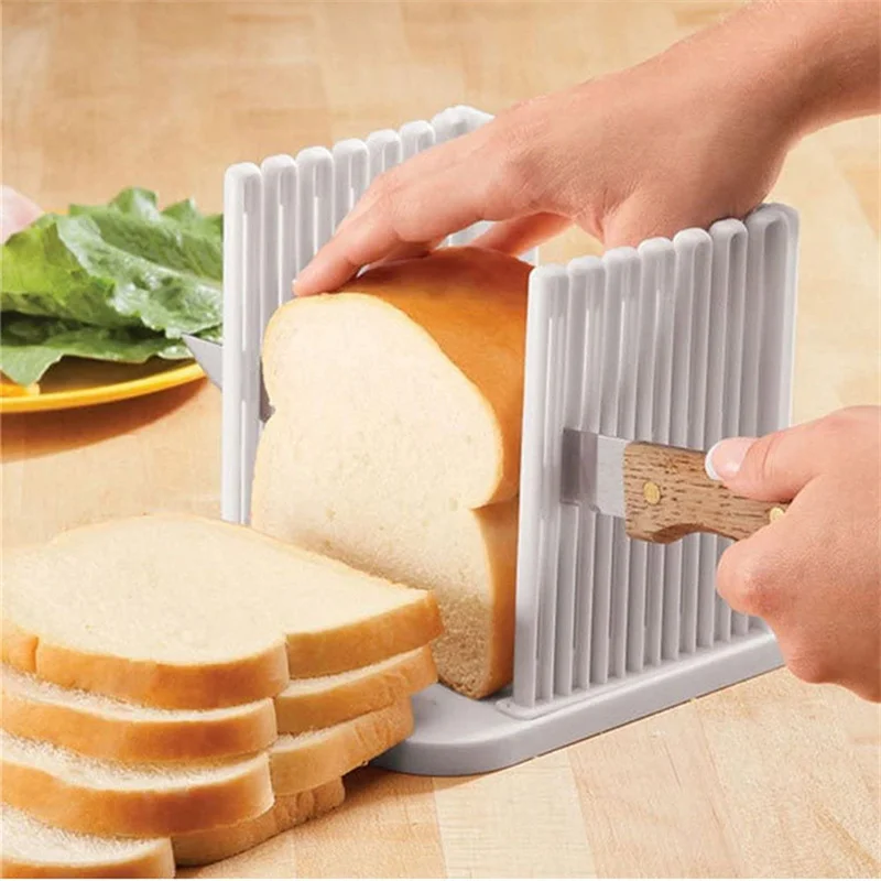 

1/2/3pcs Professional Bread Loaf Cutter Slicer Sandwich Slicing Tool Foldable Toast Slicing Machine For Homemade Baking Tools