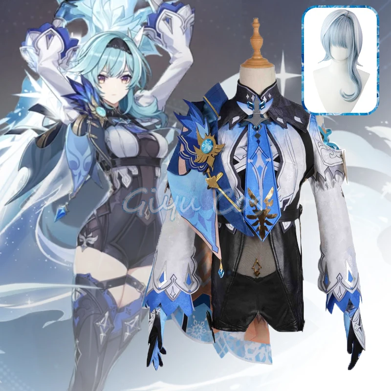 

Genshin Impact Eula Cosplay Costume Adult Carnival Uniform Anime Halloween Costumes Women Game