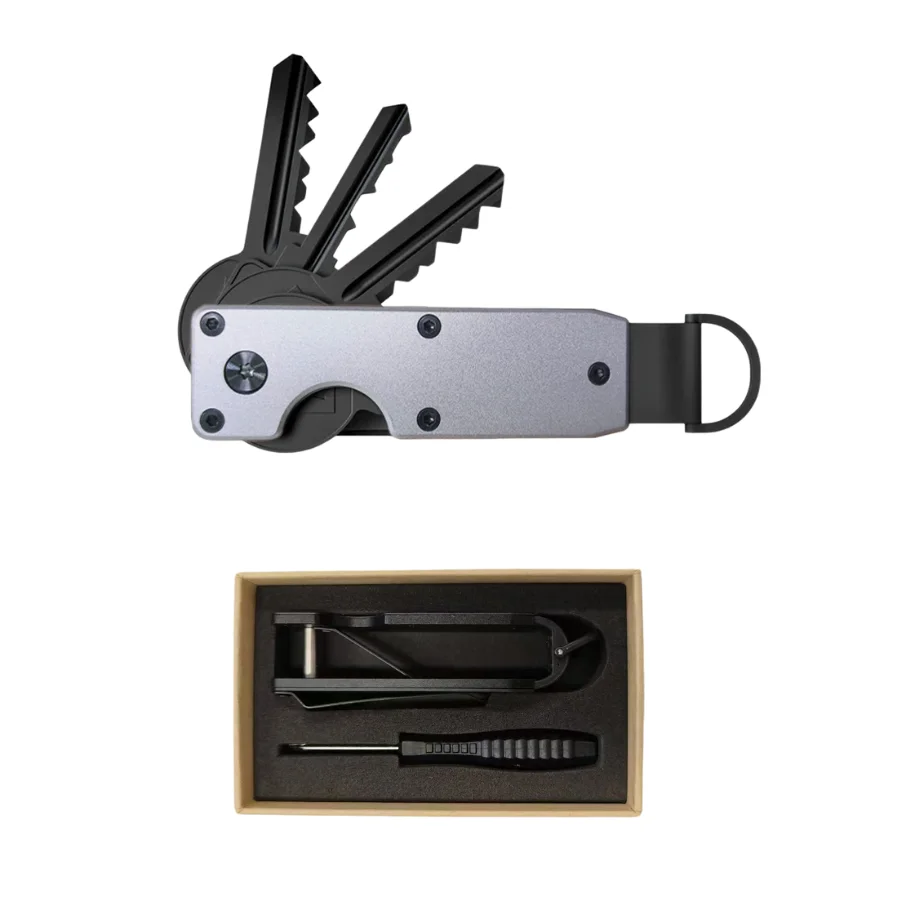 XFSRG Organisateur De Clés Compact En Métal Durable Porte-clés Innovant Pour Homme Design Élégant Et Fonctionnalité Maximale Pour La Vie Quotidienne