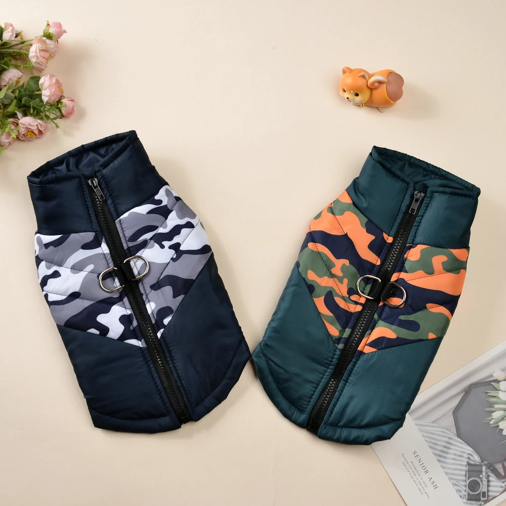 Manteau Hiver Chaude Zippée avec Harnais Intégré