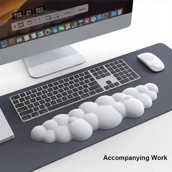 Tapis de Souris Ergonomique avec Repose-Poignet – Silicone Antidérapant Transparent 1