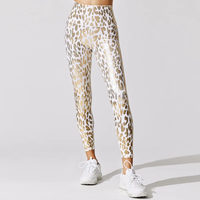 Leopard Leggings Women Yoga Pants High Waist Sports Tights Woman