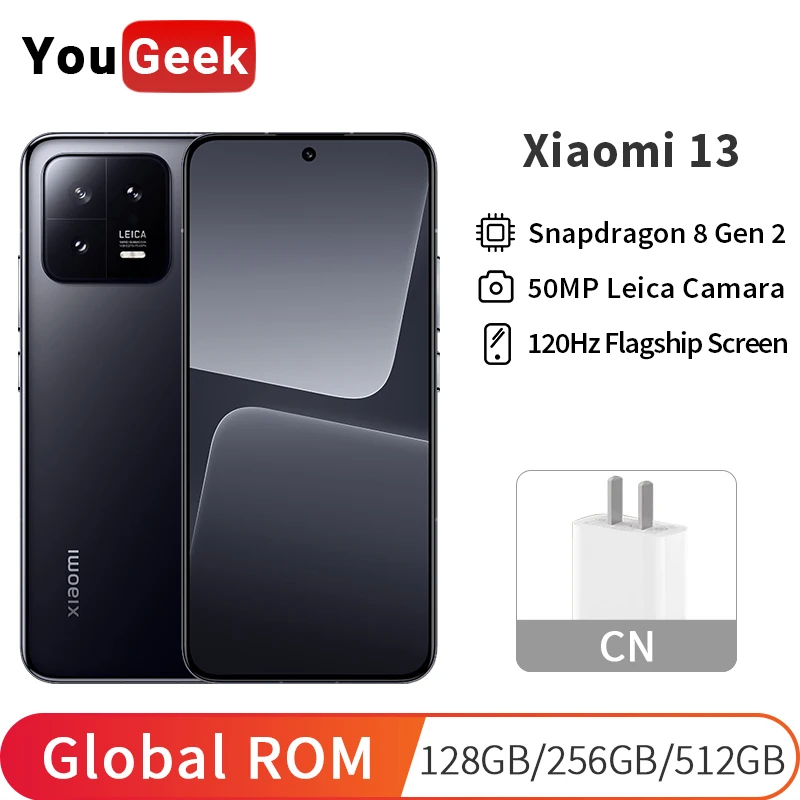Xiaomi Mi 13 Global ROM Snapdragon 8 Gen 2 Cellphone 120Hz