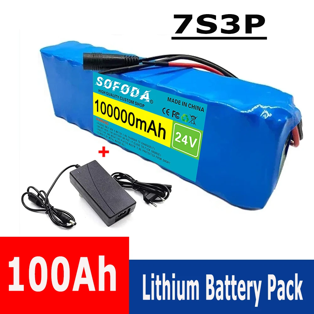 Batterie 24V 7S3P 18650 3Ah + Chargeur 29.4V pour RC