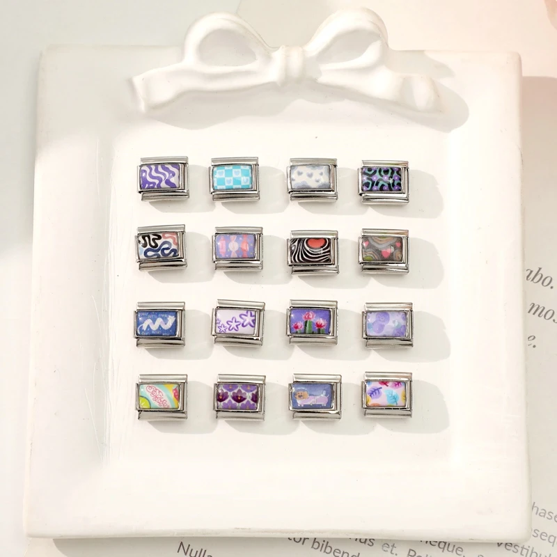 DIY Italian Purple Y2K Charm Bracelet