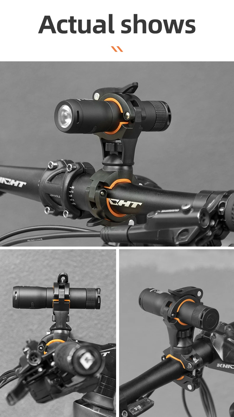 Bicycle Light Bracket Quick Release Stable 360 Degree Rotatable Multifunctional
