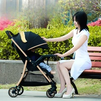 Poussette légère bidirectionnelle pour bébé, landau de voyage portable à un bouton, chariot pour bébé, landau pliable à vue haute 5