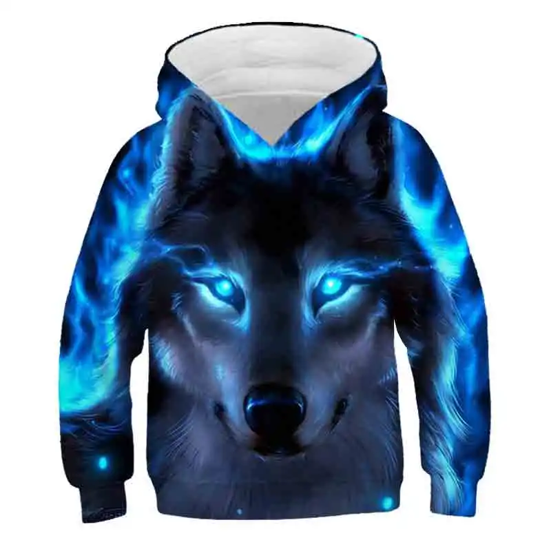 

2023 year Wolf 3d Printed Hoodie boys Autumn Winter Casual Pullover boys Tracksuit Fashion boys Clothing