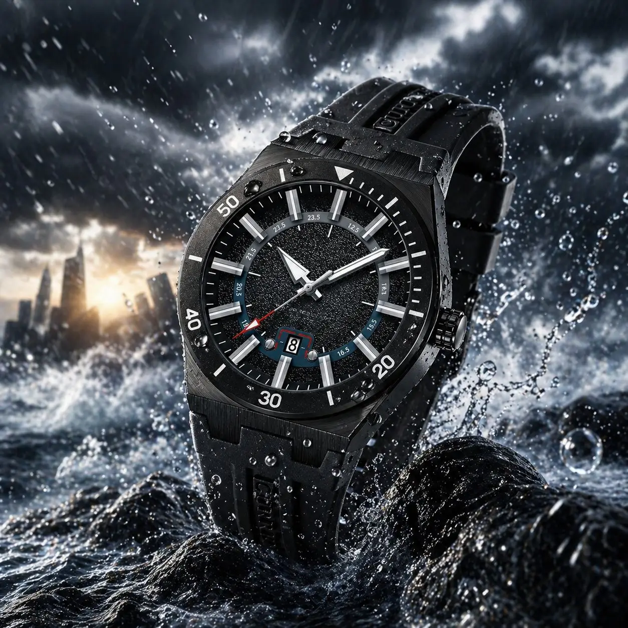 Mens Watches Analog Quartz Sports Unisex 30M Waterproof Watch for Men Military Time with Second Hand Glowing Easy to Read Dial - 2