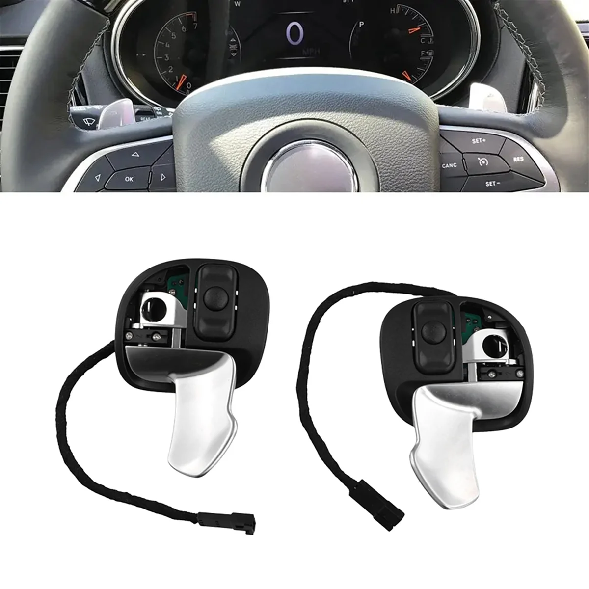 5RQ08DX9AC Car Steering Wheel Paddle Shifter for Dodge Charger Challenger for Jeep Grand Cherokee Right