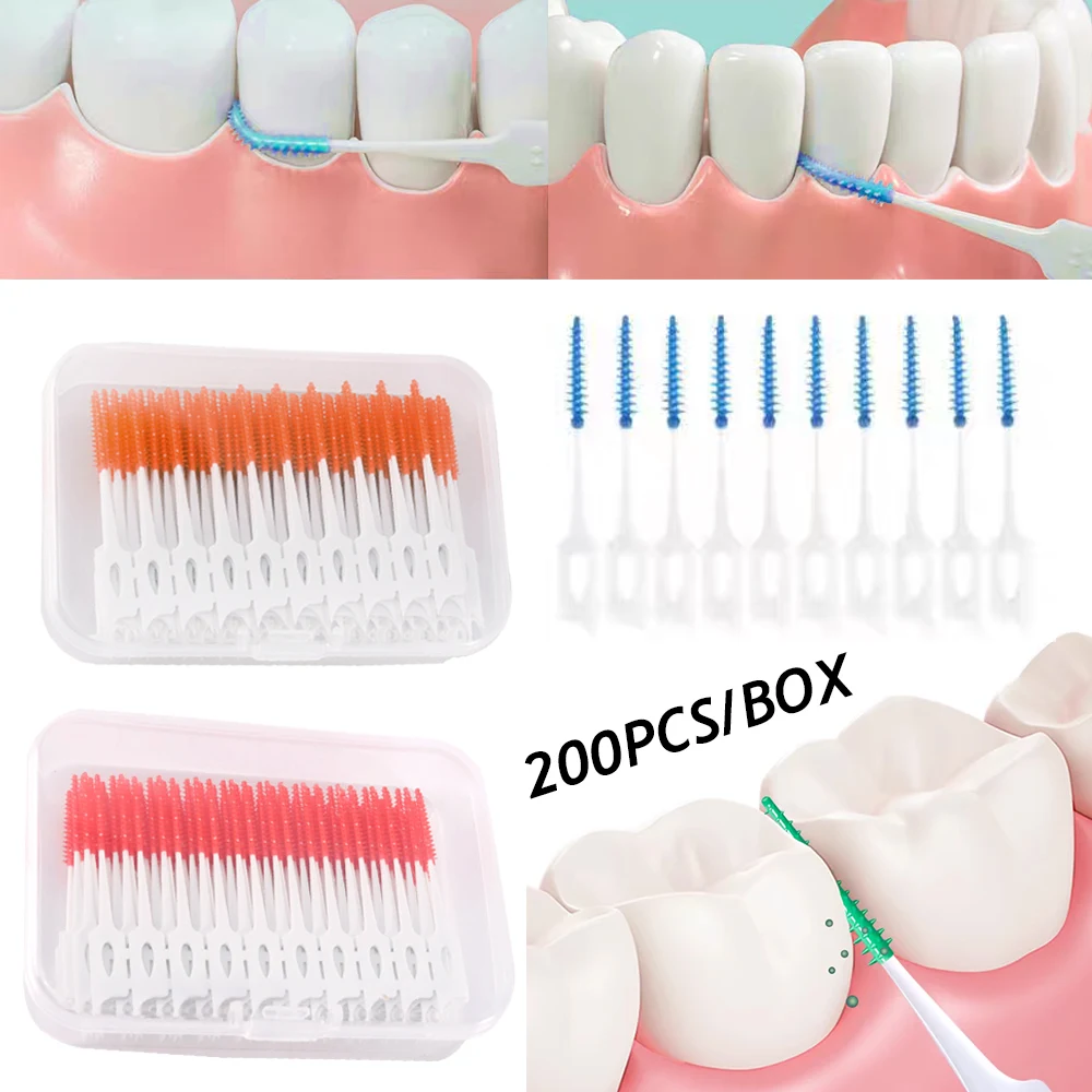 Dental Floss Stick Interdental Brush Oral Hygiene Tooth Clean Stick 50pcs