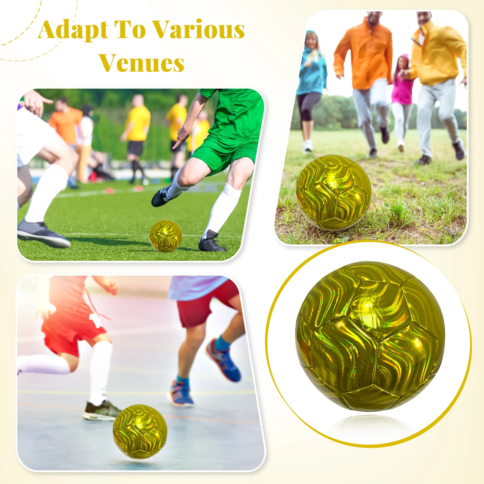 축구 크기 5 PVC 성인 청소년 어린이 레이저 물 리플 축구 경기 훈련 킥 방지 폭발 방지 내구성-Freehip.co.kr
