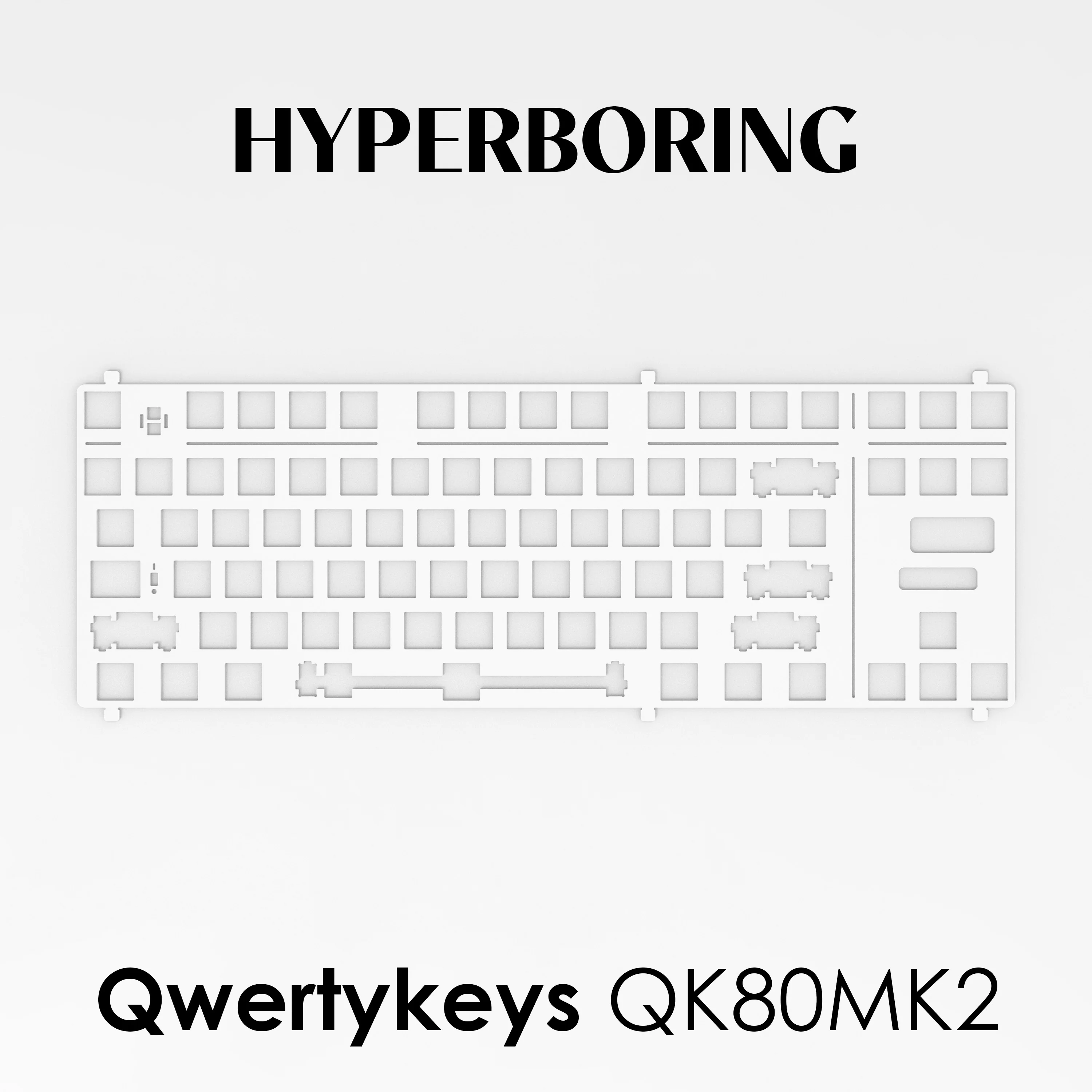 Qwertykeys QK80 MK2 keyboard PC PP POM FR4 CF Plates for pcb stab