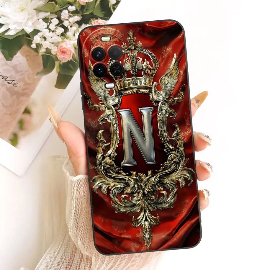 Huawei Nova 15 Case - Simple Crown Letters Soft Liquid Silicone Cover