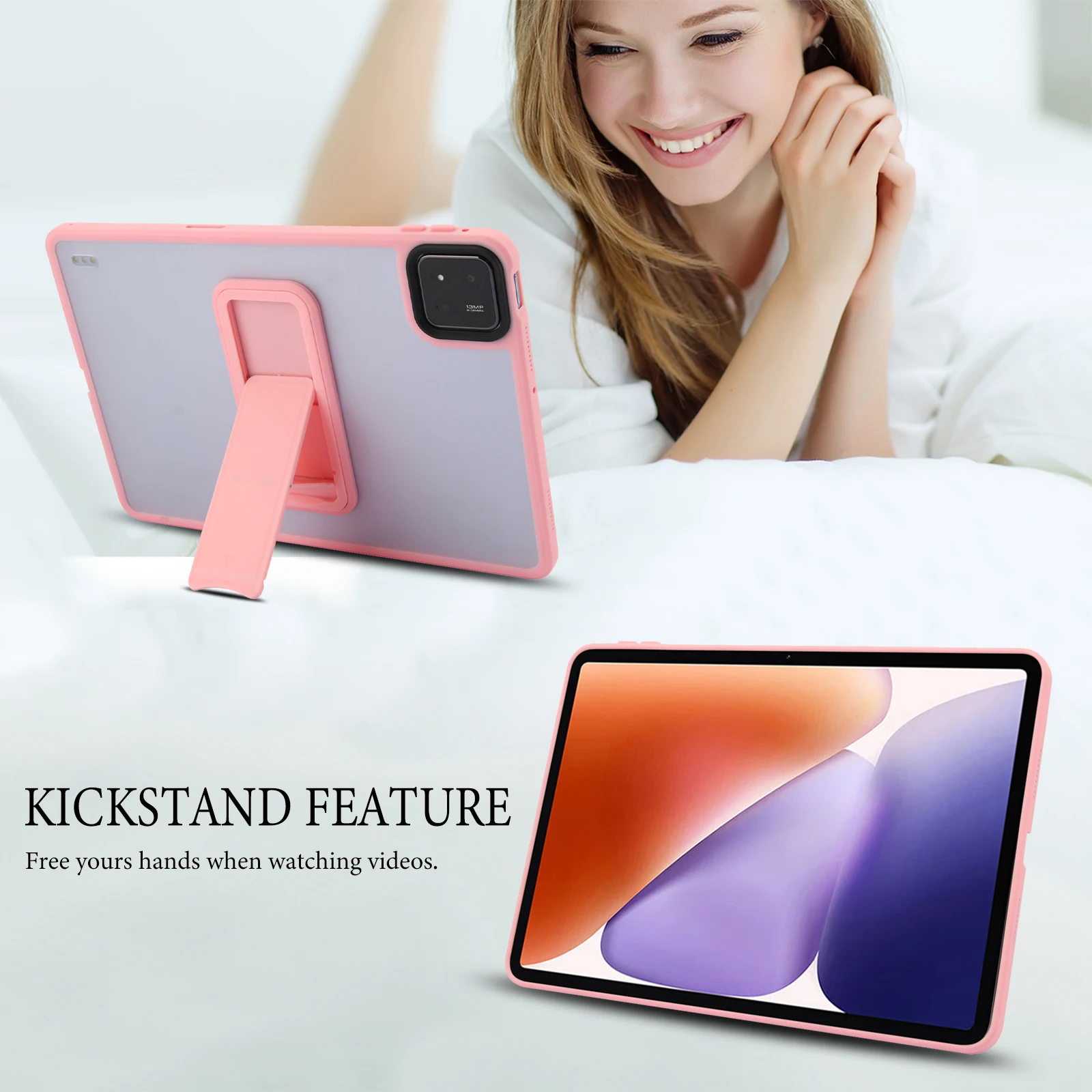 Durable Stand Back Hard Tablet Cover - Universal Fit