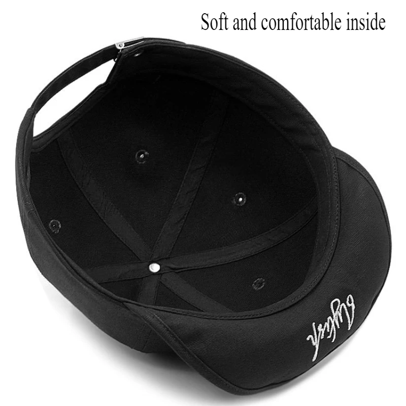 Baseball Cap Large Head Up-turn Peak Hiphop Snapback for Man Woman Big Size Flip Up Soft Top 6CM Short Brim 55-60cm 60-65cm