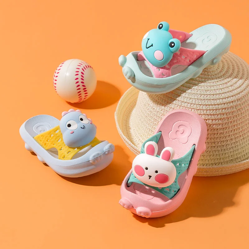 

Slipper Children's Sandals And Slippers Summer Sandals Boys' Cute Girls' Soft Sole Home Cartoon Baby Slippers