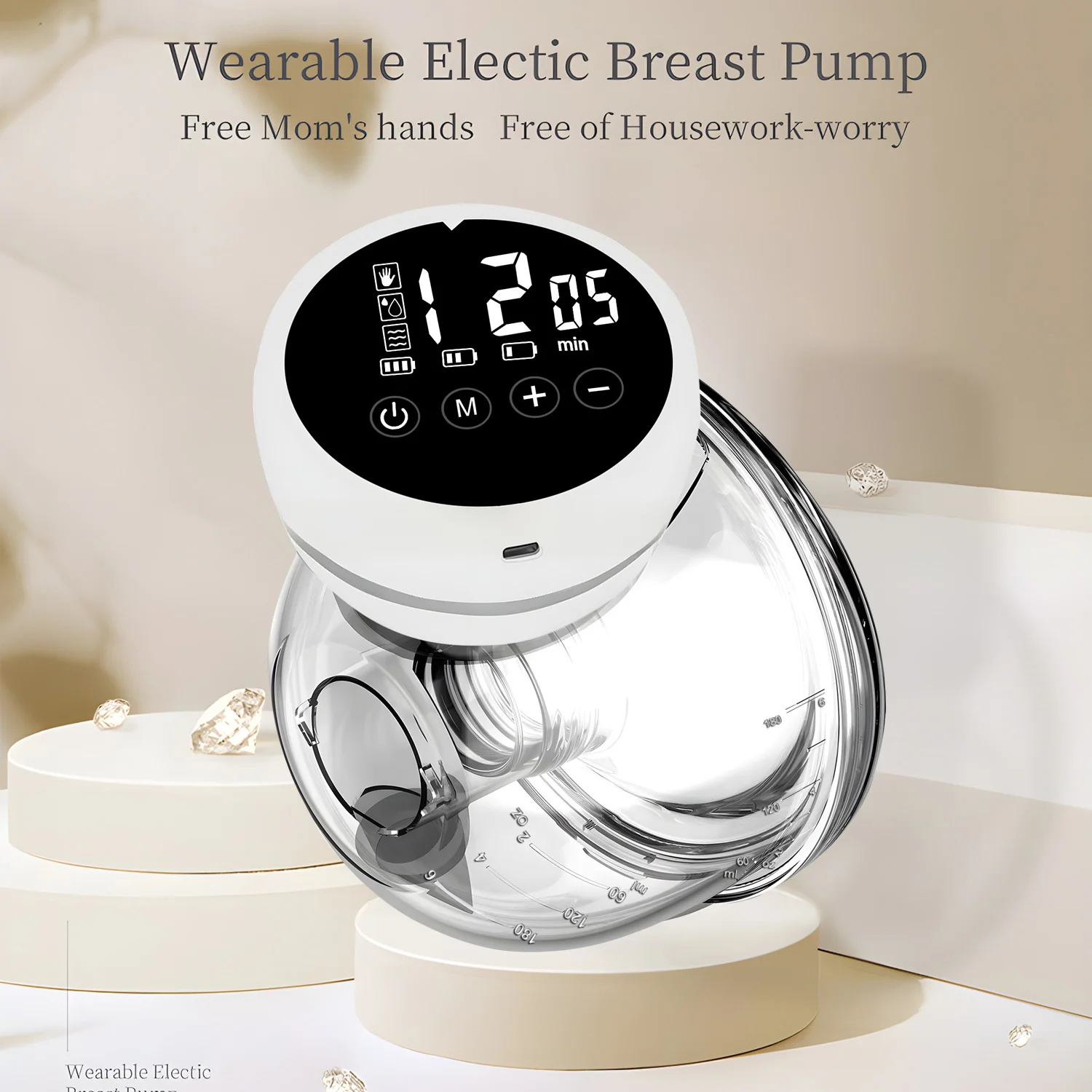 Smart Electric Breast Pump – Portable Hands-Free Wearable Milk Extractor, Silent & Comfortable 4