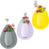 Silicone Flower Vase Self Adhesion Hydroponics Planter Sticker Wall for Glass Wall Window Party Wedding Festival Home 1