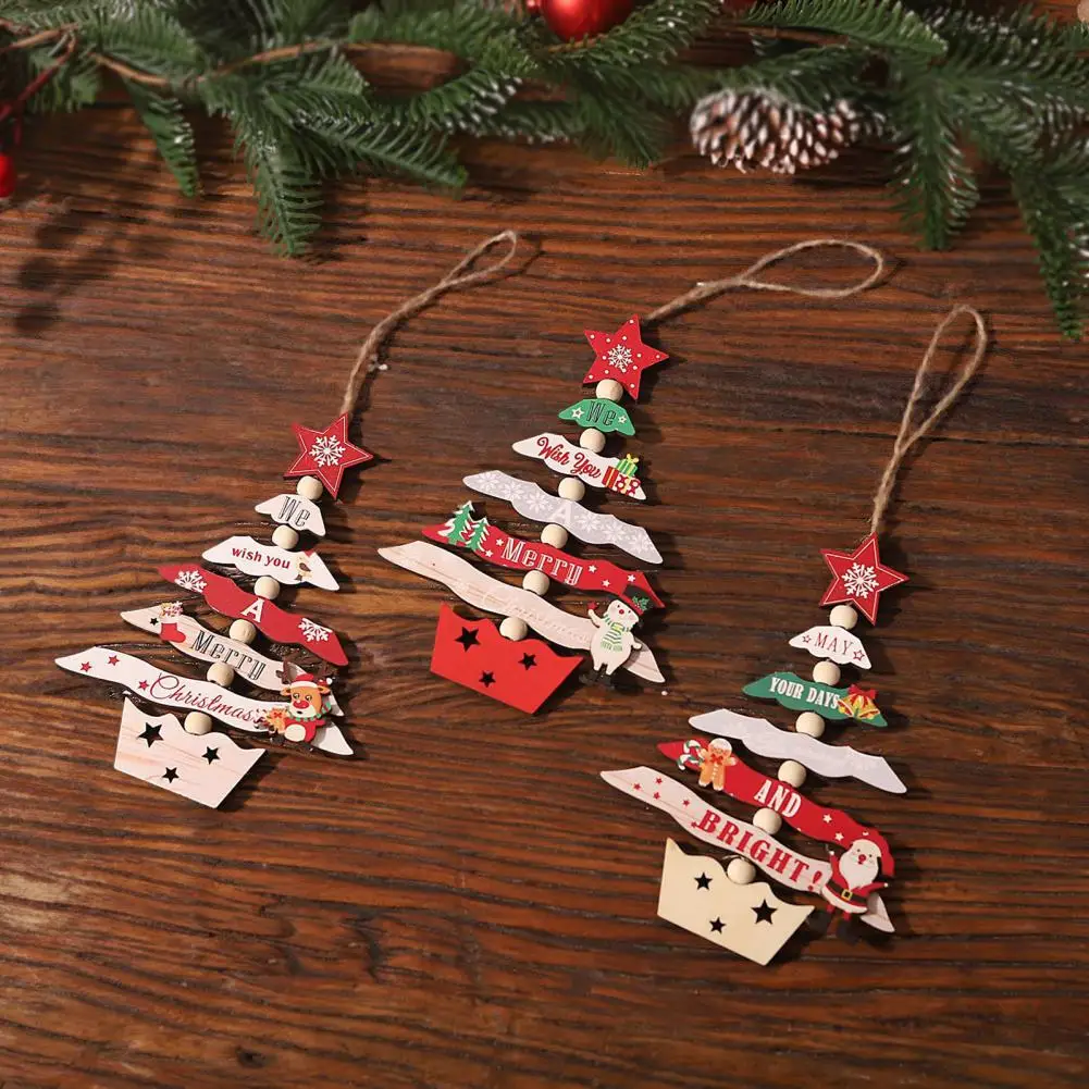 

Snowman-themed Decoration Festive Holiday Wooden Ornaments Durable Cartoon Designs for Christmas Tree Decoration Christmas