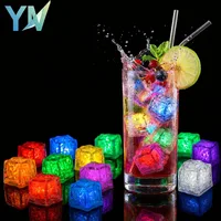 Reusable LED Light-Up Ice Cubes with Color-Changing Modes Waterproof Flashing for Drinks Parties Bars and Home Decor
