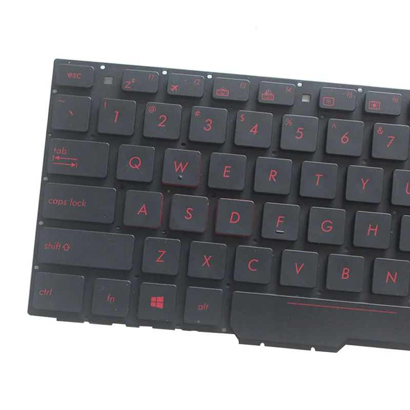 Teclado dos Eua para Asus Gl553 Gl553v Gl553vw Zx553vd Zx53v Zx73 Fx553vd Fx53vd Fx753vd Gl753 Gl753v Gl753vd com Luz de Fundo Vermelho Novo - Imagem 2