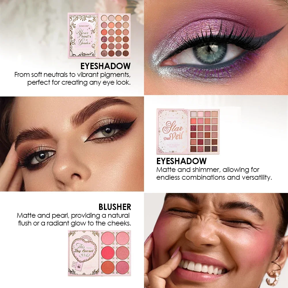 5‑Page Full Face Makeup Kit, Matte & Shimmer Eyeshadow, Blush, Contour, Lip Gloss Mascara for Versatile Makeup Looks - 6