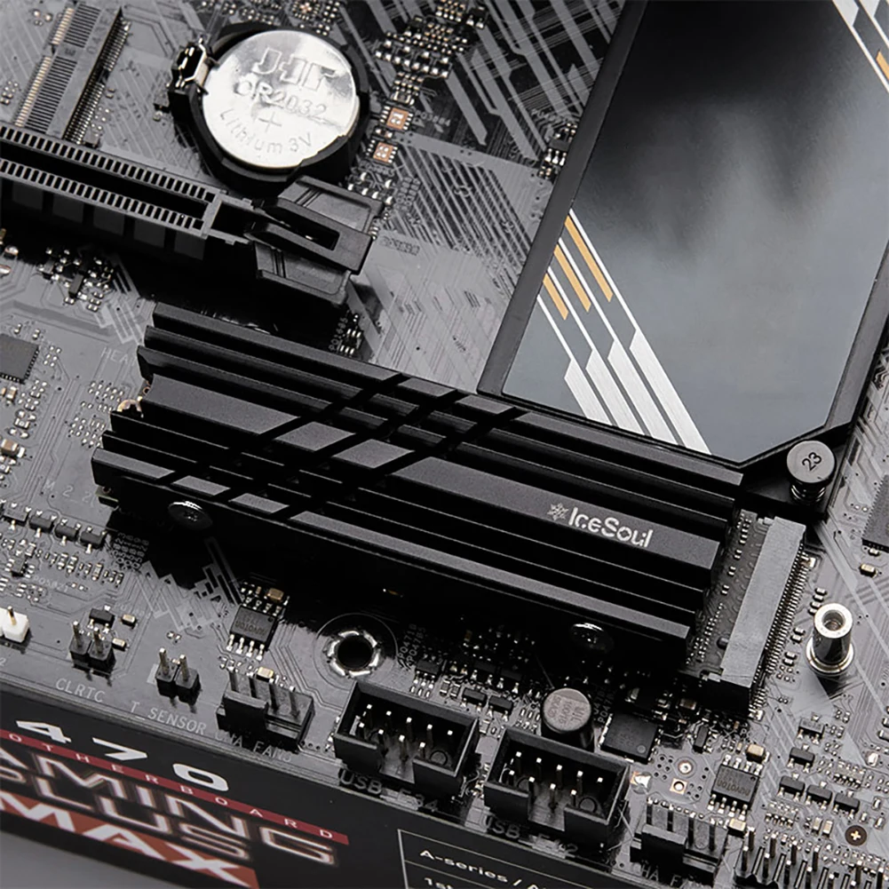 알루미늄 합금 솔리드 스테이트 하드 디스크 라디에이터 양면 열 패드 Nvme 2242/2280용 CNC 하드 드라이브 방열판 교체