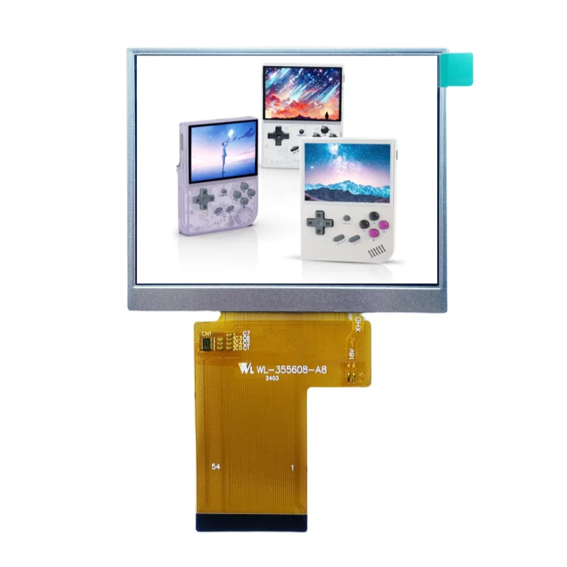 

3.5inch IPS 640X480 ANBERNIC RG35XX Game Console System LCD screen WL-355608-A8 YLM-355304-B-A1 MIPI DSI 30pin RGB 54pin
