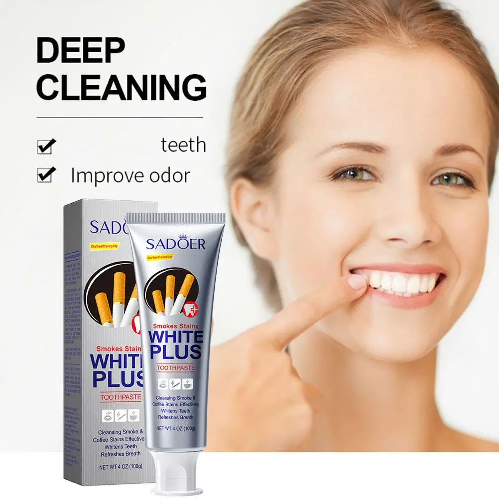 Sadoer Smoke Stain Removal Coffee Stain Whitening Toothpaste Teeth And Gum Cleans J7o4