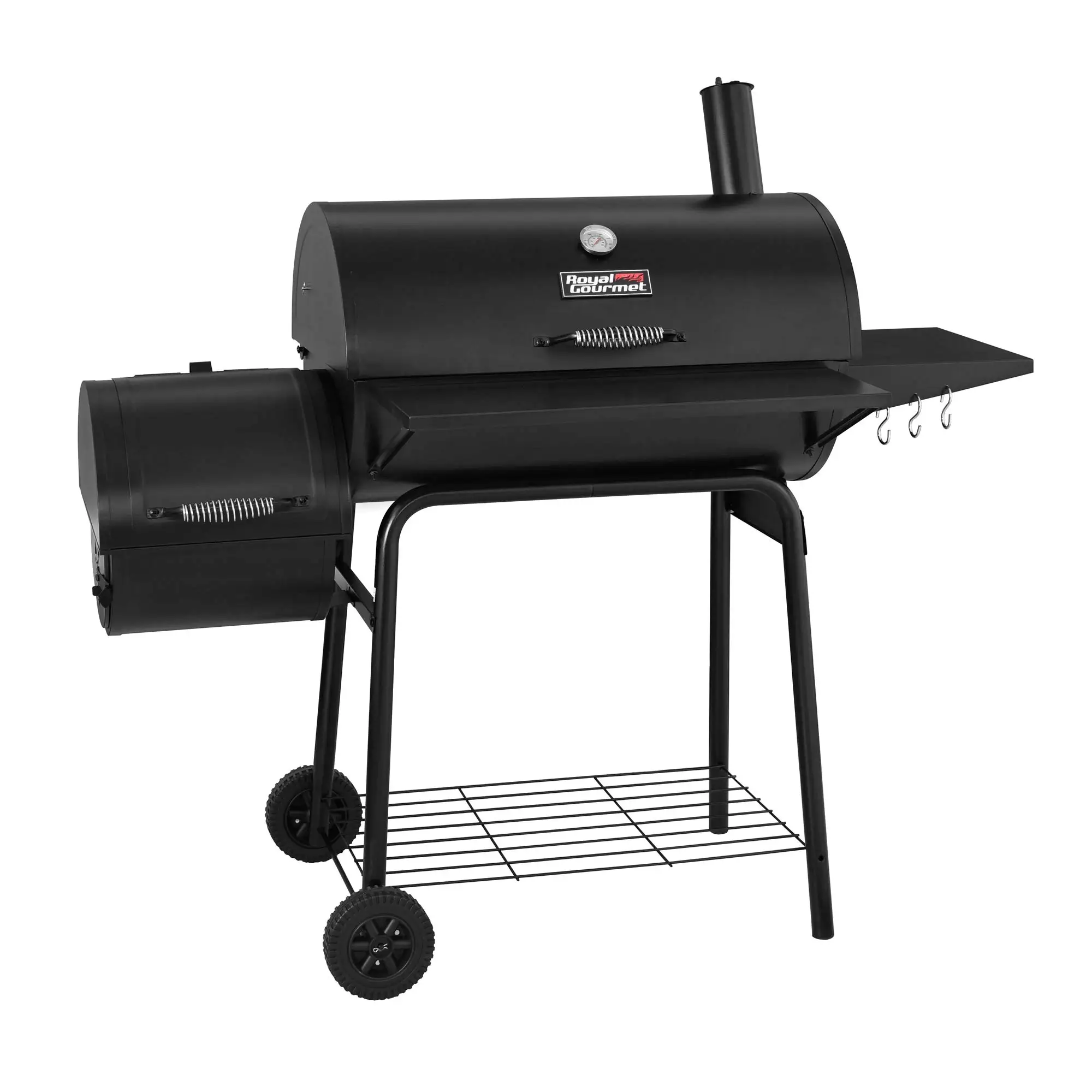 

Charcoal BBQ Grill and Offset Smoker - 811 Square Inches Cooking Surface, Ideal for Outdoor Camping - Black, 30-Inch