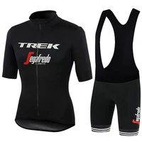 TREK Men's Cycling Outfit Set Sports Suit Clothes Man Mtb Road Bike Uniform Jerseys Blouse Jersey Clothing Bib Summer Shorts Gel 1