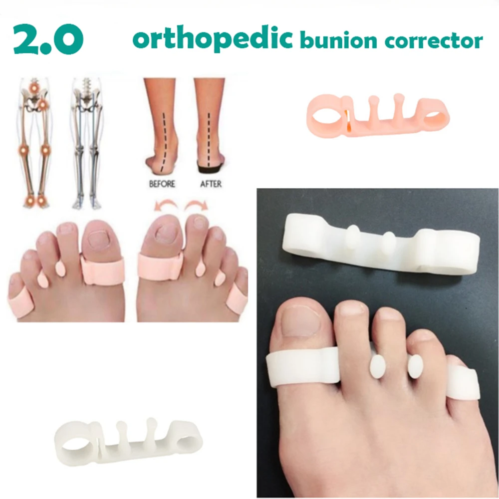 Bunion 교정기 발가락 분리기, 실리콘 무지 외반 교정 교정기, 발 뼈 엄지 조절기, 교정기, 페디큐어 도구 