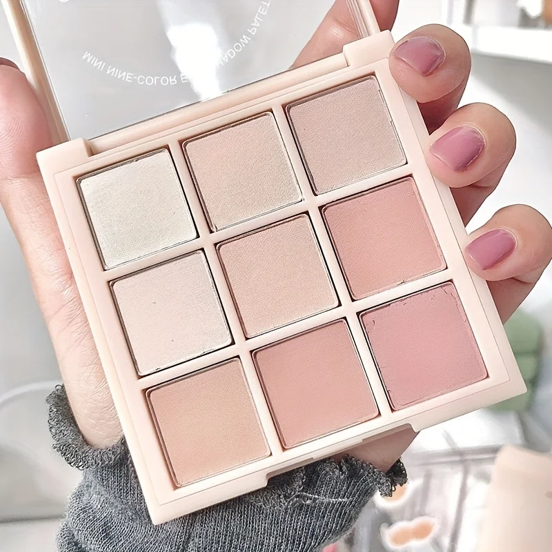 Multifunctional 9 Colors Eyeshadow Palette Various Shades Long Lasting Moisturizing Women Makeup Kit