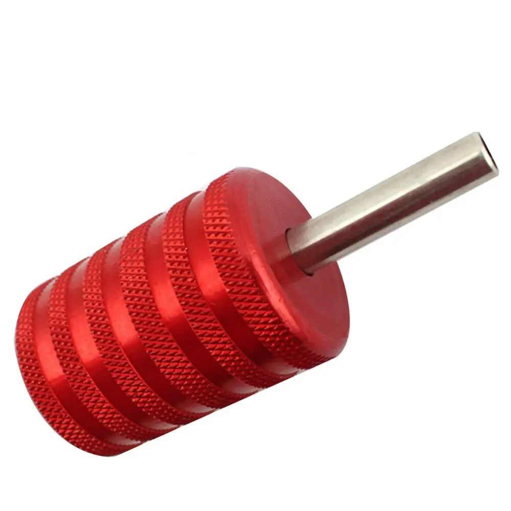 

35mm 4 Color Aluminum Alloy Non Slip Knurls Tattoo Handle Grip Machine Accessory Aluminum Alloy Tattoo Grips Tube with Back Stem