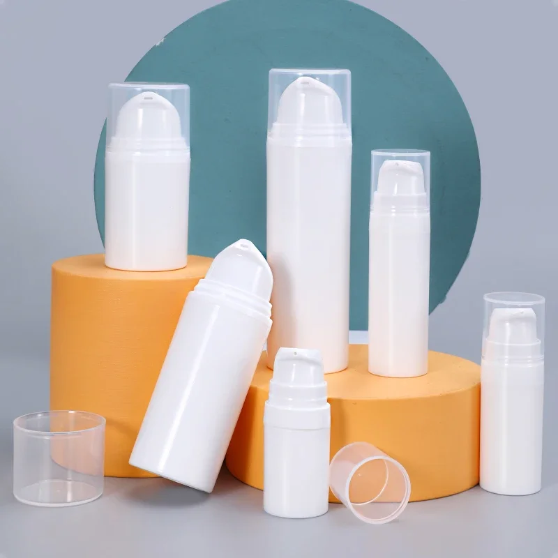 10Pcs 30ml 50ml Empty Airless Cosmetics bottles White Essence Pump Bottle for Lotion Shampoo storage container