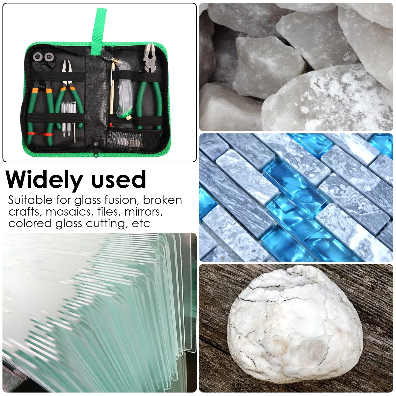 Glass Tile Nippers Mosaic Cutter Pliers Glass Cutting Tool for Glass Tile Nippers Curved Jaws Smooth Cutting Tile Cutter Pliers