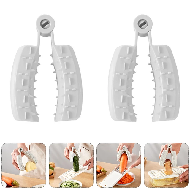 2pc Food Slicer Finger Guard Hand Guards Abs Plastic Anti- Cut Hand Finger Protector  Mandolin Slicer Grater Color Random Delivery