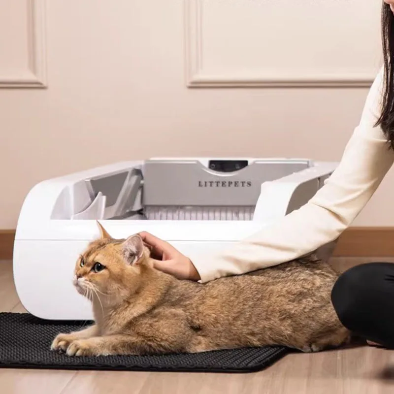 Smart Automatic Cat Litter Box Mat Villa Japanese Scoop Scraper Feeder Basket Large Cat Toilet Cleaning Arenero Pet Furniture