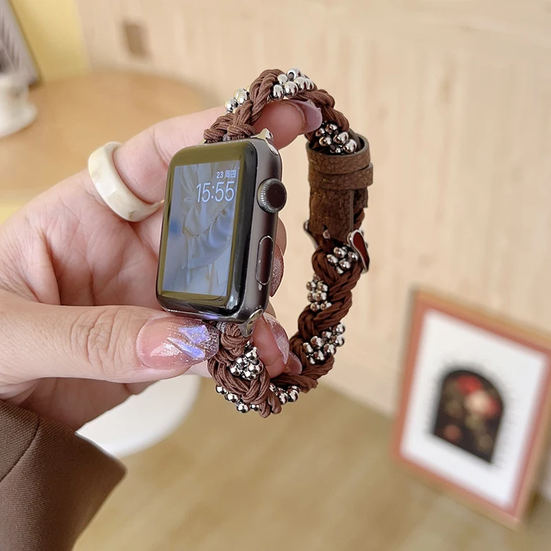 Per Ios S8 Watch 7 S7 S6Se 5/6 4 3A Generazione Ultra Watches Chain Amazfit Per Iphone 8 Strap Catena Con Cinturino A Sfera In Acciaio Elastico