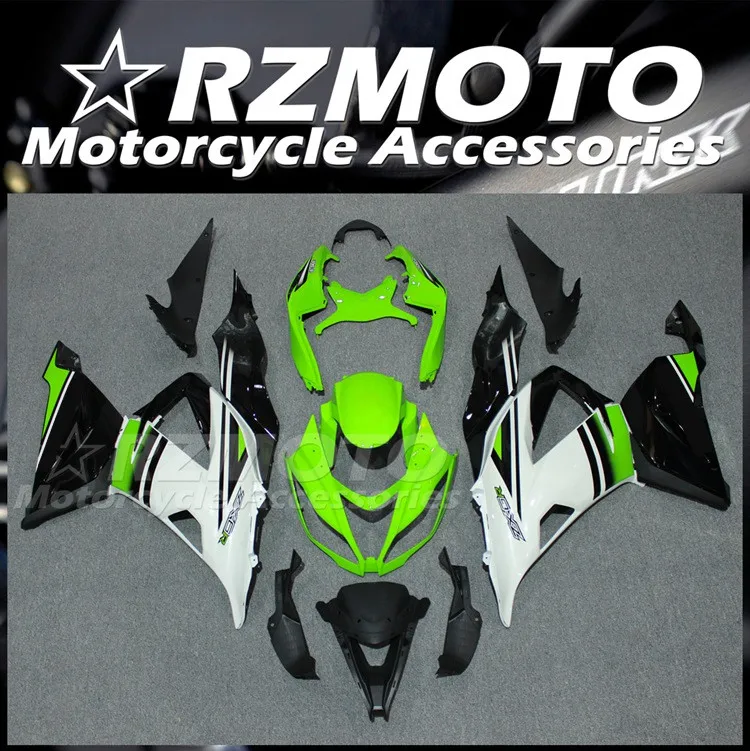 

New ABS Fairings Kit Fit For KAWASAKI ZX-6R 13 14 15 16 17 ZX6R 636 2013 2014 2015 2016 2017 2018 Bodywork Set White Green