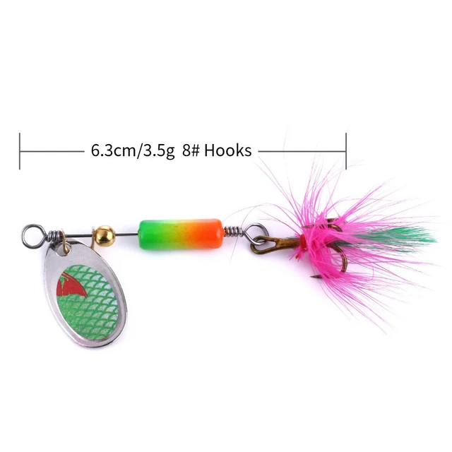 10pcs Fishing Lures Spinnerbaits Metal Sequin Spoon Wobble Fishing Spinner  Fishbaits 3.5-10g for Bass/Pike/Salmon/Trout - AliExpress