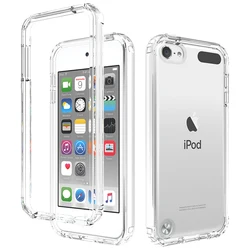 Dual Layer Shockproof Rugged Armor Case with Transparent Back - iPod Touch 7 (Clear)