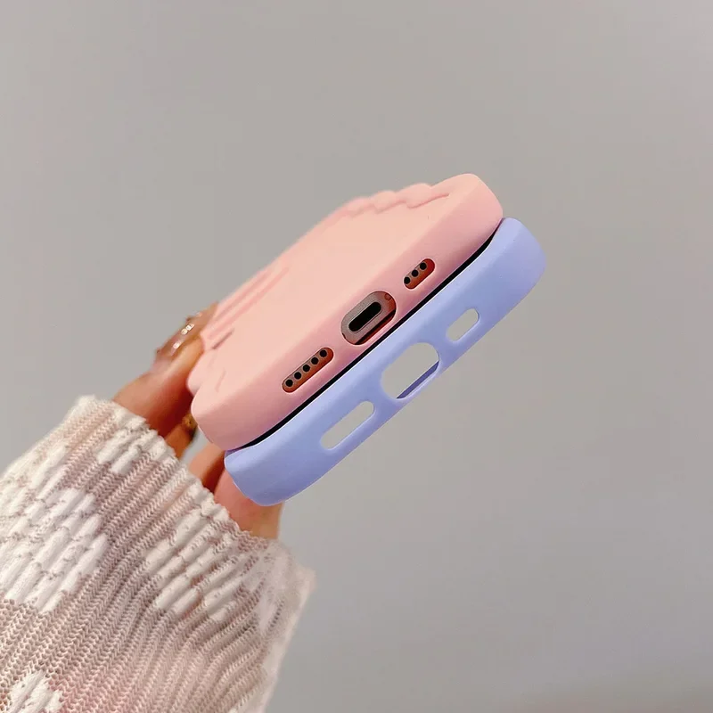 Candy Color Wave Silicone Soft Phone Case - Vibrant Protective Back Cover